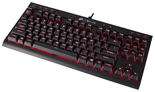 Tastiera da gioco meccanica compatta Corsair K63 - Retroilluminata a LED rossi - Lineare e silenziosa - Cherry MX Red, CH-9115020-NA