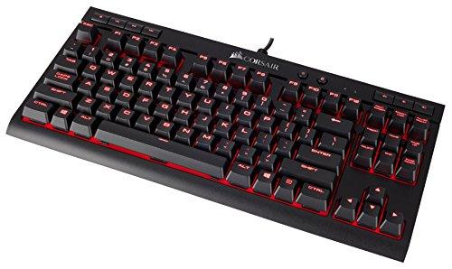 Clavier de jeu mécanique compact Corsair K63 - LED rouge rétroéclairée - linéaire et silencieux - Cherry MX Red, CH-9115020-NA