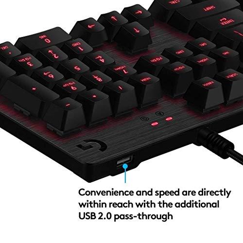 Tastiera da gioco meccanica retroilluminata Logitech G413 con USB Passthrough - Carbonio