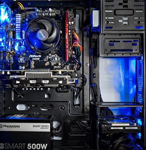 [SkyTech Archangel Gaming Computer Desktop PC Ryzen 1200 3.1GHz Quad-Core, GTX 1050 Ti 4GB, 8GB DDR4 2400, 1TB HDD, 24X DVD, Wi-Fi USB, Windows 10 Home 64-bit