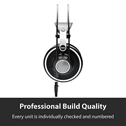 AKG Pro Audio K702 Over-Ear, Open-Back, Flat-Wire, Reference Studio Headphones, Schwarz