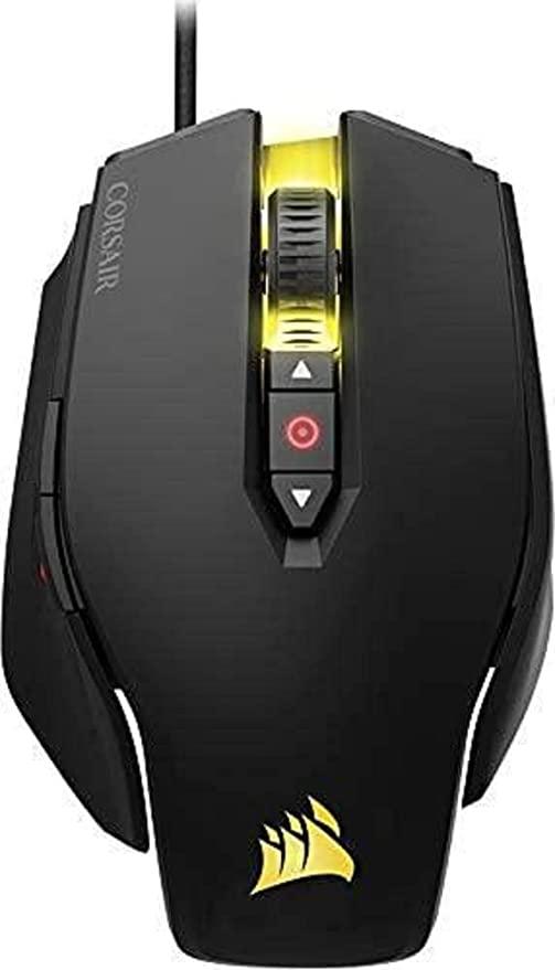 Corsair M65 PRO RGB Optical FPS Gaming Mouse (capteur optique 12000 DPI, poids réglables, 8 boutons programmables, rétroéclairage multi-couleurs RVB 3 zones, compatible Xbox One) - Noir