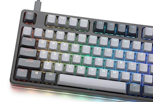 Drop CTRL High-Profile Mechanische Tastatur - Tenkeyless TKL (87 Tasten) Gaming Tastatur, Hot-Swap Schalter, Programmierbar, Hintergrundbeleuchtung RGB LED, USB-C, Doubleshot PBT, Aluminium (Schwarz, Halo Clear)