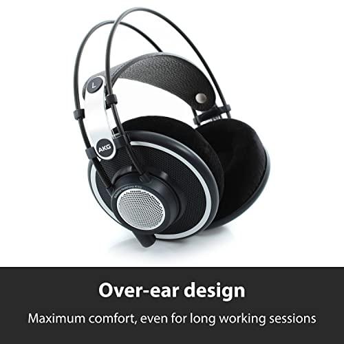 AKG Pro Audio K702 Auriculares de estudio de referencia, abiertos, de cable plano, negros