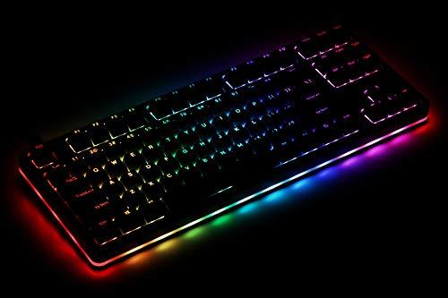 Drop CTRL High-Profile Mechanische Tastatur - Tenkeyless TKL (87 Tasten) Gaming Tastatur, Hot-Swap Schalter, Programmierbar, Hintergrundbeleuchtung RGB LED, USB-C, Doubleshot PBT, Aluminium (Schwarz, Halo Clear)