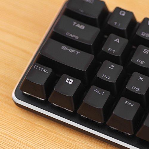 Mechanische Tastatur Gaming Tastatur GATERON Blue Switch Wired Mechanical Mini 49 Kyes(40%) Keyboard with Ice Blue Backlit for Gaming Office Magicforce by Qisan