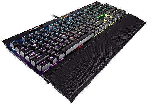 CORSAIR K70 RGB MK.2 Mechanische Gaming-Tastatur - USB Passthrough & Mediensteuerung - Taktil & Clicky - Cherry MX Blau - RGB LED Hintergrundbeleuchtung, CH-9109011-NA