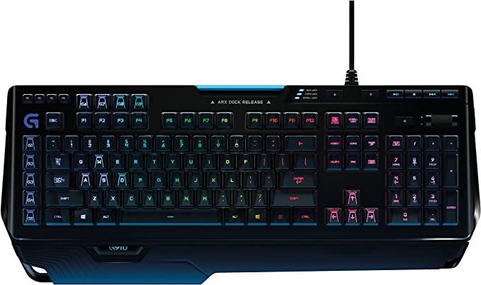 Logitech G910 Orion Spark RGB Mechanical Gaming Keyboard - 9 boutons programmables, commandes multimédia dédiées